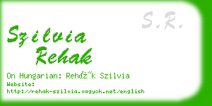 szilvia rehak business card